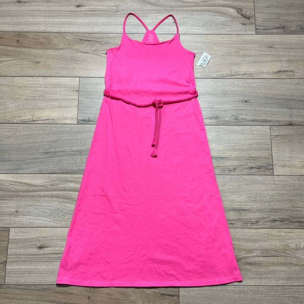 The Children’s Place Girls Sleeveless Racerback Belted Maxi Dress Size M Pink